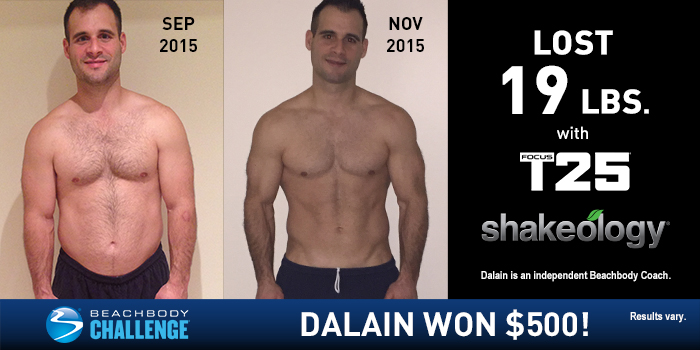 FOCUS T25 RESULTS: DALAIN LOST 19 POUNDS IN NINE WEEKS!