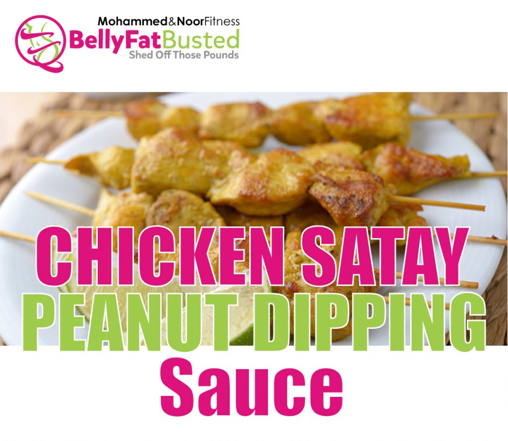 CHICKEN SATAY WITH PEANUT DIPPING SAUCE