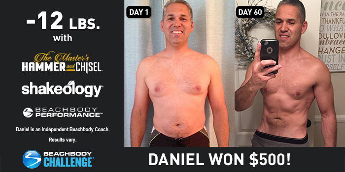 HAMMER AND CHISEL RESULTS: DANIEL LOST 12 POUNDS AND WON $500